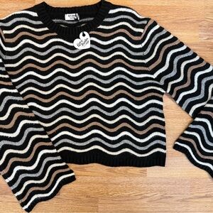 Love knits womens knit sweater stripped x-large